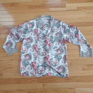 Victoria's Secret 90s gold label vintage pajama top floral S M EUC